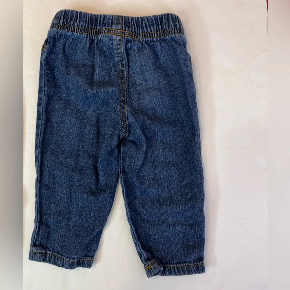 Carter's Tan and Blue 2Pairs of Boy Pants Kids Jeans and khaki pants Size 9Month